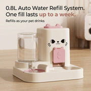 Gravity Pet Feeder And Waterer Automatic Food Water Dispenser Pet Supplies Cat