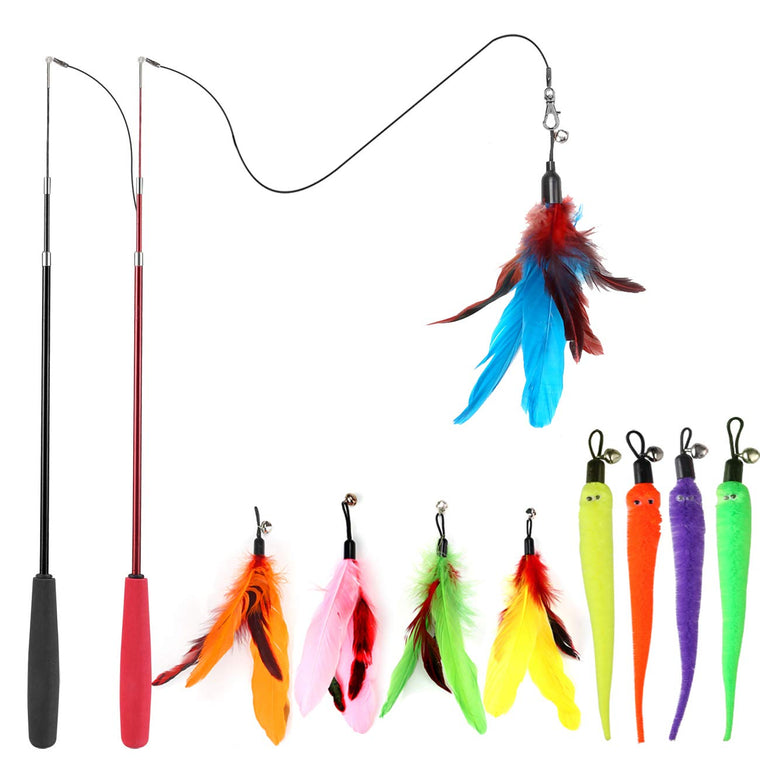 Interactive Cat Toy Fun Little Cat Toy Fishing Rod Toy Cat Chasing