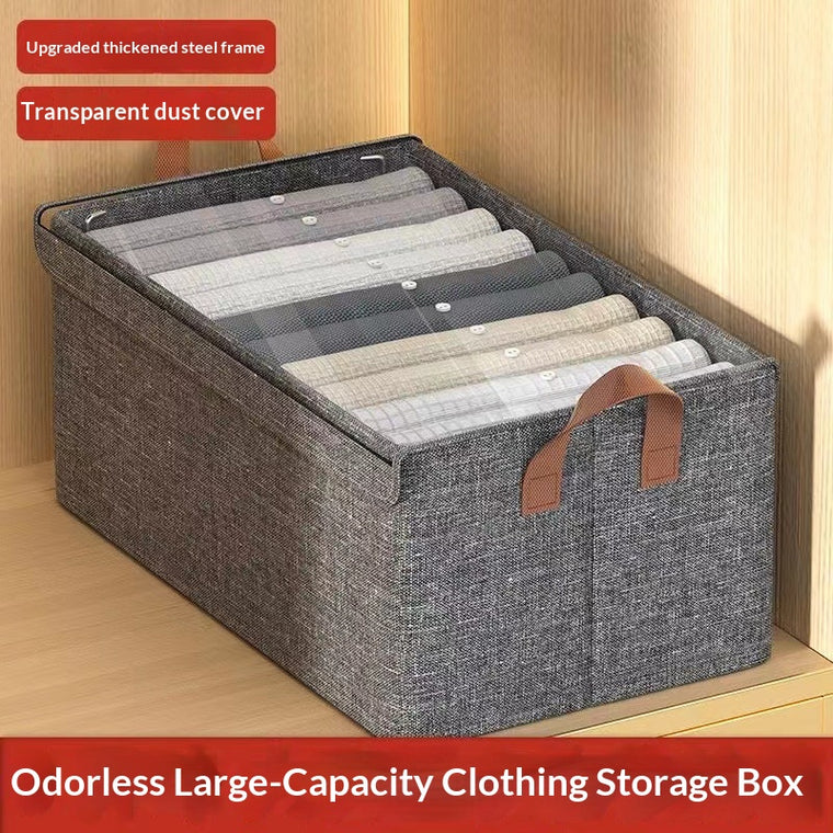 Large Foldable Storage Bin With Lid