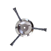 Steel Wire Trimmer Head Rust Removal Brush Wheel 6 Inch 3Wire Brush