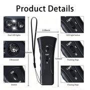 LED Ultrasonic Double-Head Dog Trainer Dual-Speaker Portable Dog Training Device Barking Dog