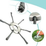 Steel Wire Trimmer Head Rust Removal Brush Wheel 6 Inch 6Wire Brush