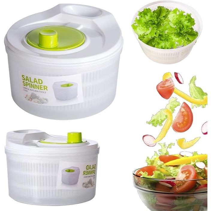 Salad Spinner with Bowl - Lettuce & Vegetable Washer Dryer