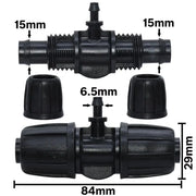 KESLA 10PCS 16mm 1/2'' PE Tubing to 4/7mm Hose Tee Connector w/