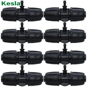KESLA 10PCS 16mm 1/2'' PE Tubing to 4/7mm Hose Tee Connector w/