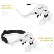 Magnifier Glasses With LED Light, Headband Illumination Magnifier
