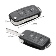 3 Buttons Car Key Shell Remote Flip for