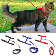 Cat Collar Harness Leash Adjustable Nylon Pet Traction Cat Kitten Dog