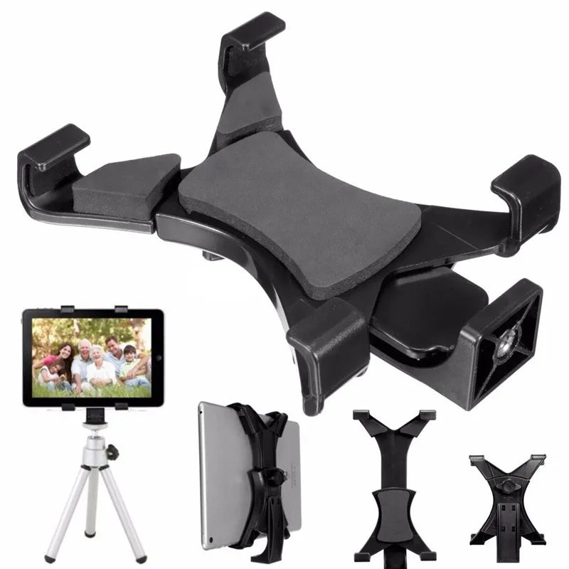 Universal Tablet Tripod Mount Clamp With 1/4"Thread Adapter For iPad