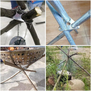 Portable Campfire Cooking Tripod Set