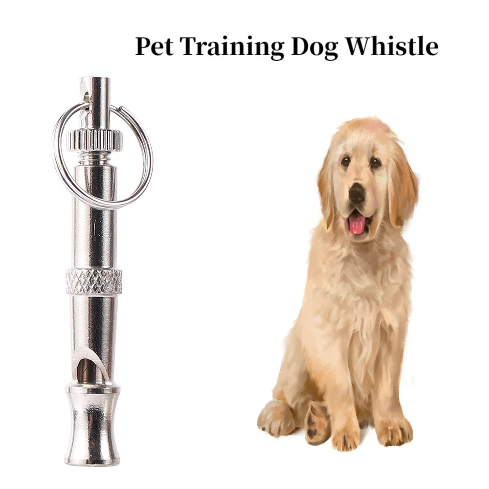 1Pc Training Puppy Pet Dog Whistle Two-Tone Ultrasonic Flute Stop