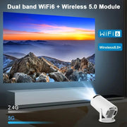 WiFi 6 Bluetooth Mini Projector