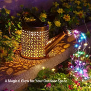 Solar Watering Can Light Outdoor Garden Decoration – Hollow Iron LED