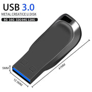 High-Speed Metal Rod USB Flash Drive 3.0 Durable Data Storage Stick