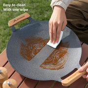 BISINNA 30CM Outdoor BBQ Grill Pan Non Stick Stovetop Baking Tray