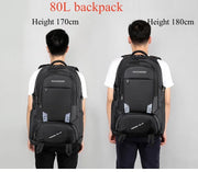 60L 80L Outdoor Hiking Sports Backpack Waterproof Oxford Large