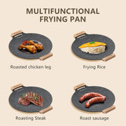 BISINNA 30CM Outdoor BBQ Grill Pan Non Stick Stovetop Baking Tray
