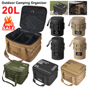 20L Camping Storage Bag Large Capacity Travel Tableware Handbag