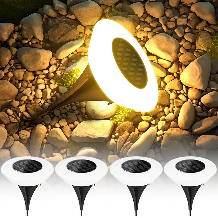 Solar Ground Lights,14LED Waterproof Outdoor Landscape Light, LED