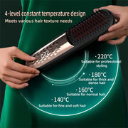 Cordless Hair Brush Straightener Electric Hot Heating Brush Negative