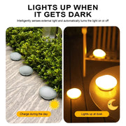 Solar Garden Lights Outdoor, Waterproof Solar Powered Stone