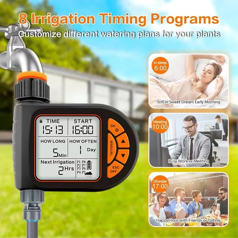 Smart Garden Timer Irrigation Set IPX5 Waterproof LCD Automatic