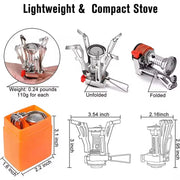 1Pc Ultralight Portable Camping Stoves, Adjustable Valve Stove For