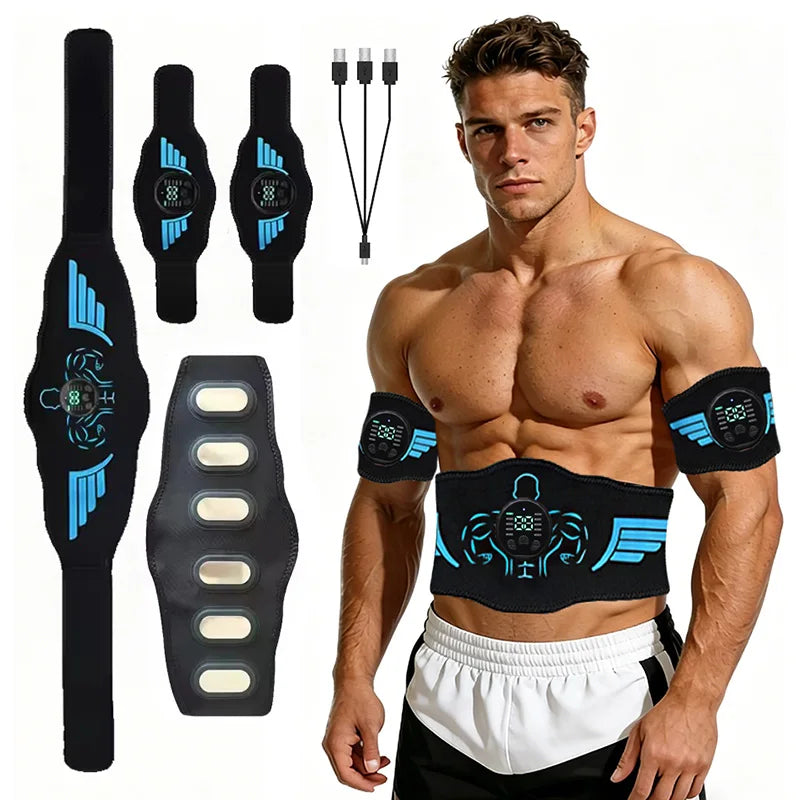 Smart Abs Trainer Muscle Toner Abdominal Toning Belt USB Recharge