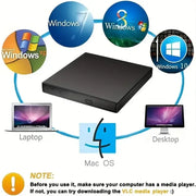 USB 3.0 Type-C External CD DVD Drive, USB 2.0 Slim Protectable