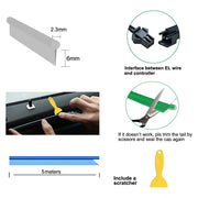 5M Car Interior Led Strip Light Neon EL Wiring Decorative Lamp For