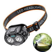 Outdoor Headlamp USB Rechargeable Work Flashlight Multifunctional