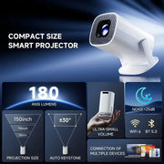Android 14 WiFi 6 Mini Projector