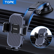 TOPK Car Phone Holder Gravity Stand for iPhone Xiaomi Samsung Car
