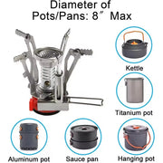 1Pc Ultralight Portable Camping Stoves, Adjustable Valve Stove For