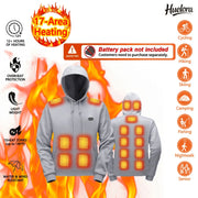 17 Zone Heating Hoodie Sweatshirt Winter Coat Usb Heated Outdoor