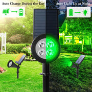T-SUN 1/2/4 Packs Green Led Solar Lights Solar Spotlight Waterproof