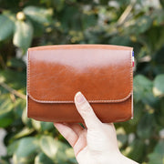 Magnetic Button PU Leather Pouch Chargers Storage Bags Sleeve For