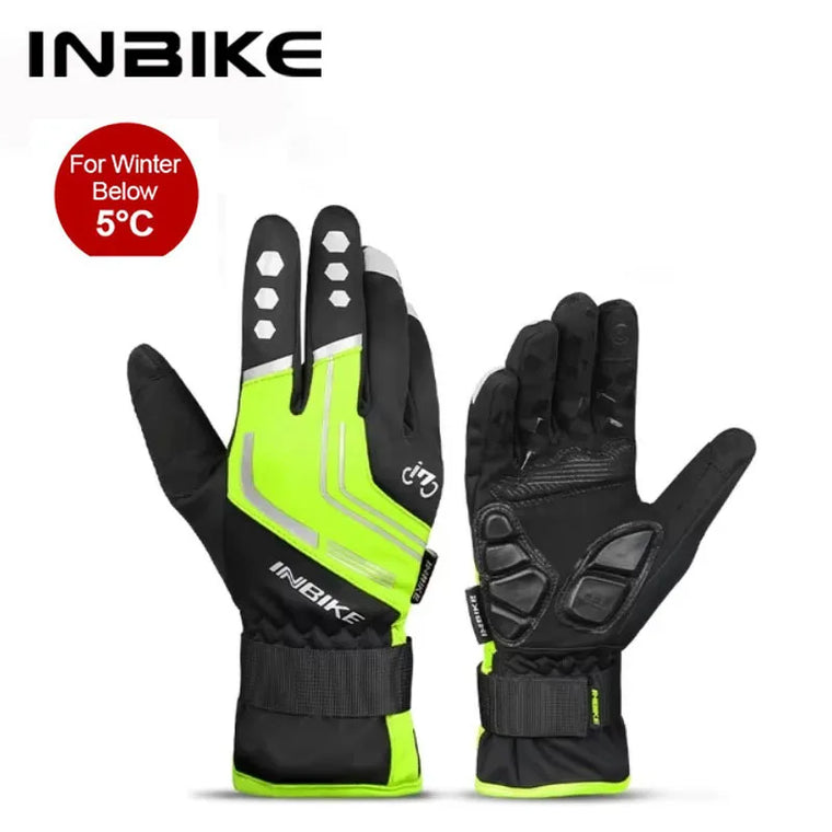 INBIKE Winter Full Finger Cycling Gloves Durable MTB Bicycle Gloves