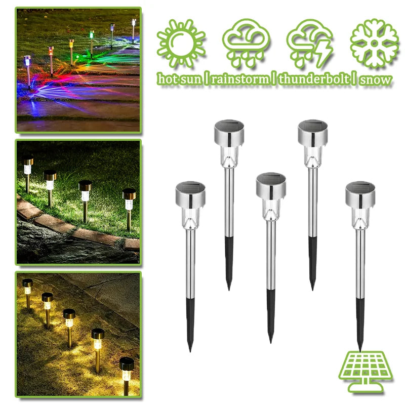 Solar Powered Outdoor Lights Waterproof Garden Lamp Landscape Path