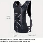 2L Water Bladder Waterproof Sports Backpack Men and Women Drinking