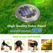 Solar Ground Lights LED Waterproof Solar Garden Lights Outdoor Bright