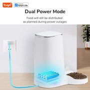 4L Automatic Pet Feeder for1/2Cats,WiFi Smart Feed Automatic Pet