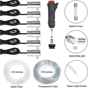 Flexible EL Wire Lights With App Control Ambient Atmosphere Strip