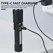 Portable Rechargeable High Power LED Flashlights With Display Screen