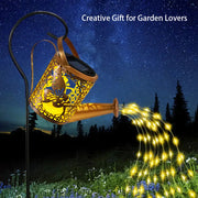 Solar Watering Can Light Outdoor Garden Decoration – Hollow Iron LED