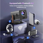 Dual WiFi 6 1080P Mini Projector