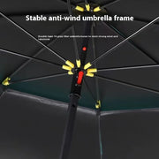 2.2M Double-Layer Folding Sunshade Outdoor Camping Umbrella Fishing