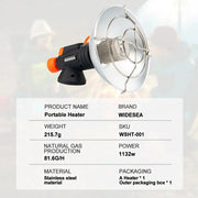 Widesea Camping Heater Portable Stainless Steel Fireplace for Winter