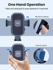 TOPK Car Phone Holder Gravity Stand for iPhone Xiaomi Samsung Car