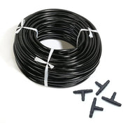 20 Meters 4/7 Mm Hose + 10 Pcs Tee Connector Garden Irrigation System